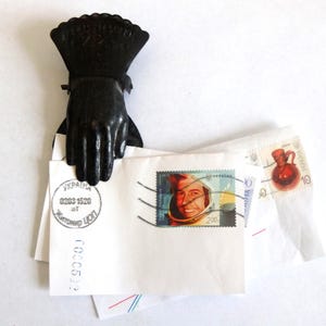 Vintage handformad skrivbordsklämma för brev, papper eller dokument, Gem, Klämma Hand, Dokumentklämma, Skrivbordsdekor