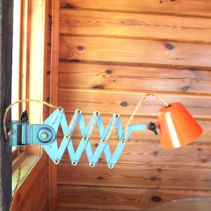 Industrial wall lamp  Vintage scissor lamp Loft Industrial lamp  accordion lamp best gift  Vintage lighting  Retro lamp loft light