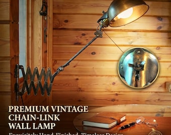 Vintage Industrial Scissor Lamp - Scissor Sconce - Expandable