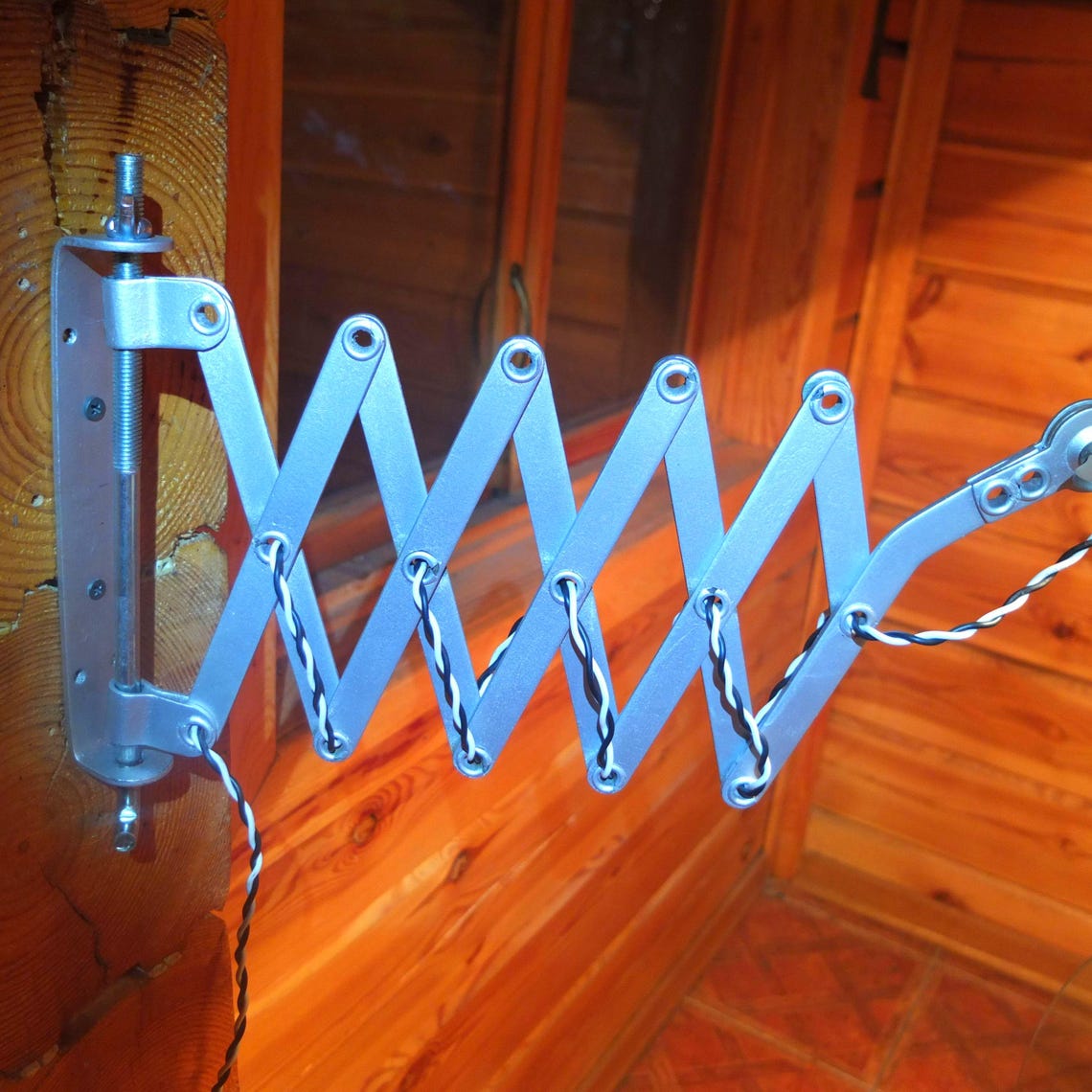 Vintage Scissor Arm Wall Lamp, Industrial Accordion Light, Retro Loft ...