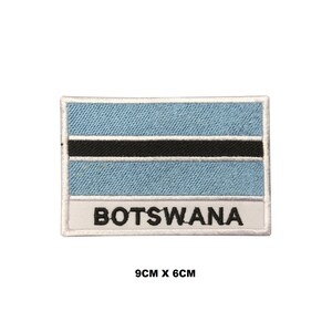 Botswana Flag Iron/Sew On Patch Embroidered Applique For Clothes