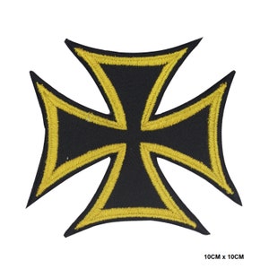 Cross Biker Logo Iron/Sew On Patch Embroidered Applique For Clothes