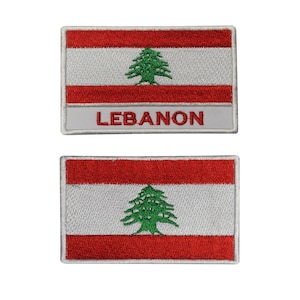 Lebanon Country Flag Logo Iron/Sew On Embroidered Applique For Clothes