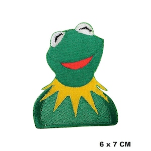 Kermit Frog Logo Iron/Sew On Patch Embroidered Applique For Clothes