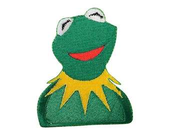 Kermit Frog Logo Iron/Sew On Patch Embroidered Applique For Clothes