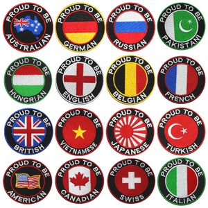 Country Flag Logo Iron/Sew Embroidered Applique For Clothes