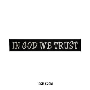 In God We Trust Letter Logo Iron/Sew Patch bordado aplique para roupas