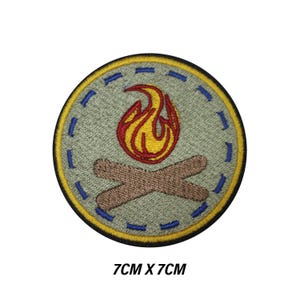 Fire Flame Badge Logo Ijzer/naai patch geborduurde appliqué voor kleding