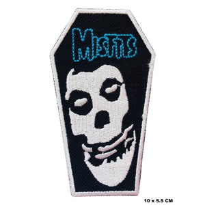 Misfit Skull Biker Logo Iron/Sew On Patch Embroidered Applique For Clothes