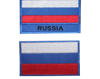 Russia Country Flag Logo Iron/Sew On Embroidered Applique For Clothes