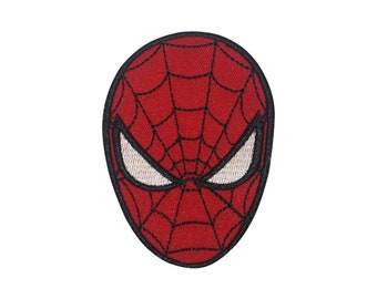 Parche bordado para planchar o coser con el logotipo de la película de superhéroes Spiderman para ropa