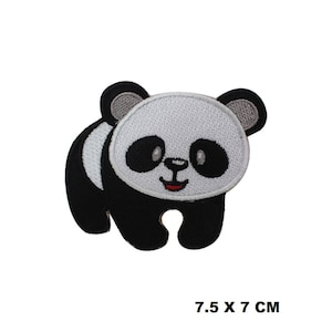 Cute Baby Panda Cartoon Logo Iron/Sew Patch Embroidered Applique For Clothes