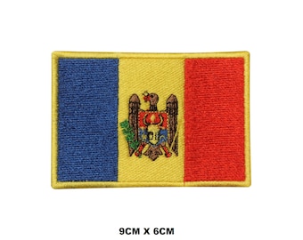 Moldavische vlag ijzer/naai patch geborduurd applique voor kleding