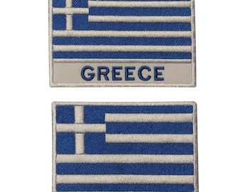 Greece Country Flag Logo Iron/Sew On Embroidered Applique For Clothes