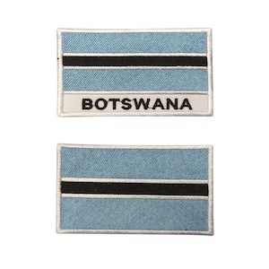 Botswana Country Flag Logo Iron/Sew On Embroidered Applique For Clothes