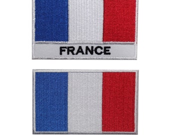 France Country Flag Logo Iron/Sew On Embroidered Applique For Clothes