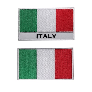Italy Country Flag Logo Iron/Sew On Embroidered Applique For Clothes