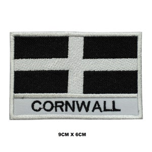 CORNWALL County Flag Iron/Sew On Patch Embroidered Applique For Clothes