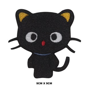 Black Cat Disney Cartoon Logo Iron/Sew On Patch Embroidered Applique For Clothes