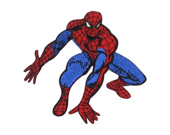 Spiderman-superheldenlogo opstrijk-/naaipatch geborduurde appliqué voor kleding