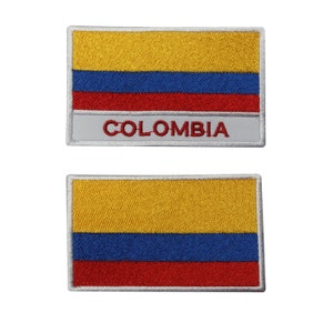 Toppa ricamata con logo della bandiera della Colombia, da stirare/cucire, per vestiti