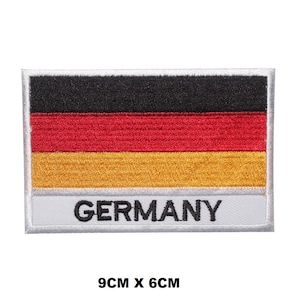 Germany Flag Iron/Sew On Patch Embroidered Applique For Clothes