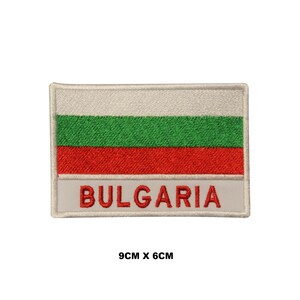 Bulgaria Flag Iron/Sew On Patch Embroidered Applique For Clothes