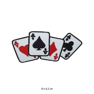 Cards Logo Iron/Sew On Patch Embroidered Applique For Clothes