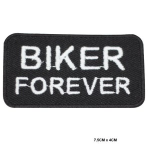 Biker Forever Letters Logo Iron/Sew On Patch Embroidered Applique For Clothes