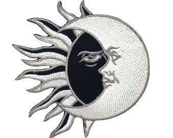 Yin Yang Sun/Moon Logo Iron/Sew On Patch Embroidered Applique For Clothes