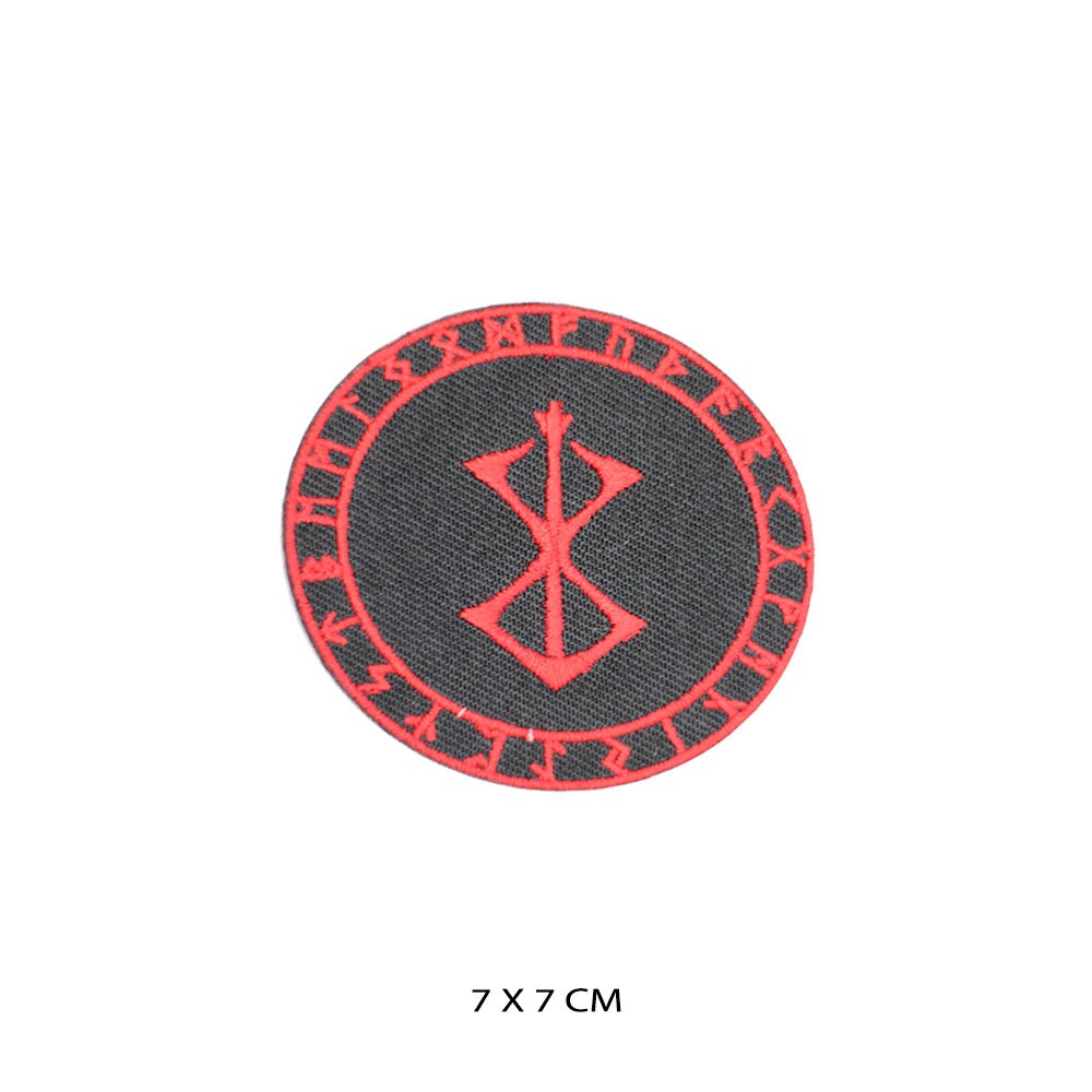 Berserker Viking Circle Logo Iron/sew on Patch Embroidered Applique for ...