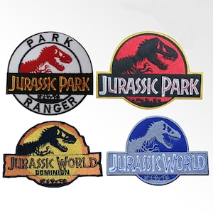 Jurassic Park Iron/Sew On Embroidered Applique For Clothes