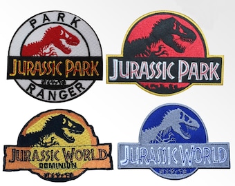 Jurassic Park Iron/Sew On Embroidered Applique For Clothes