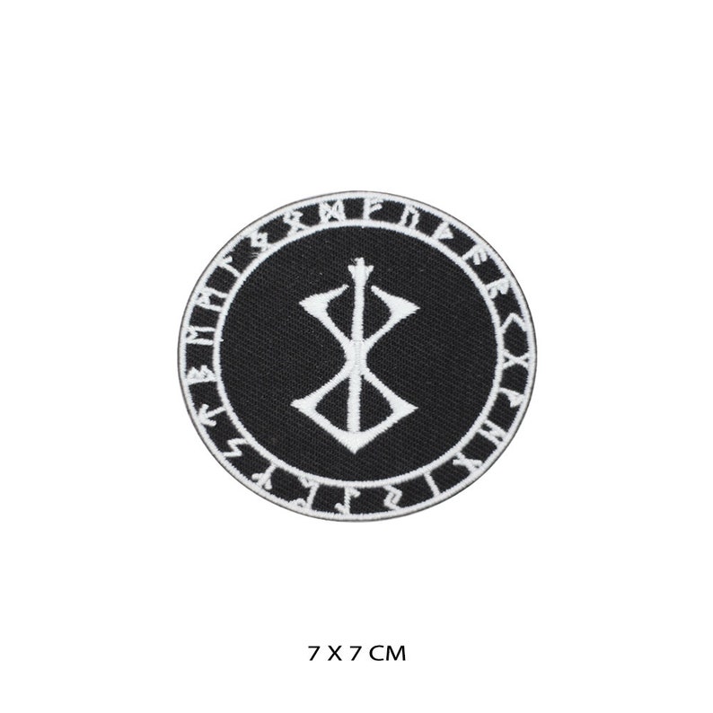 Berserker Viking Circle Logo Iron/sew on Patch Embroidered Applique for ...