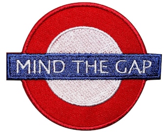 Mind The Gap Logo Iron/Sew On Patch Embroidered Applique For Clothes