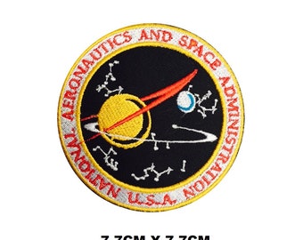 NASA USA Administration Logo Iron/Sew On Patch Embroidered Applique For Clothes