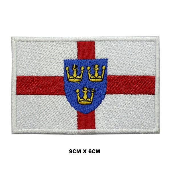 EAST ANGLIA County Flag Iron/Sew On Patch Embroidered Applique For Clothes