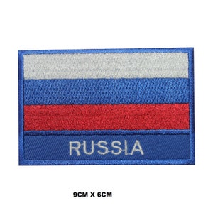 Russland Flagge Aufbügler Aufbügler gestickte Applikation für Kleidung