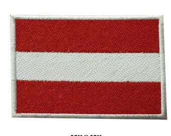 Austria Flag Iron/Sew On Patch Embroidered Applique For Clothes