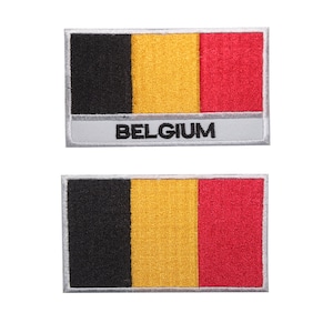 Belgium Country Flag Logo Iron/Sew On Embroidered Applique For Clothes