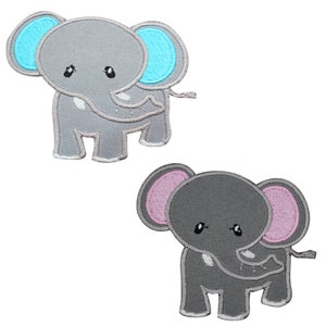 Cute Elephant Logo Iron/Sew On Embroidered Applique For Clothes