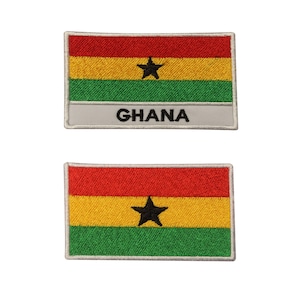 Parche para planchar o coser con la bandera de Ghana, aplique bordado para ropa
