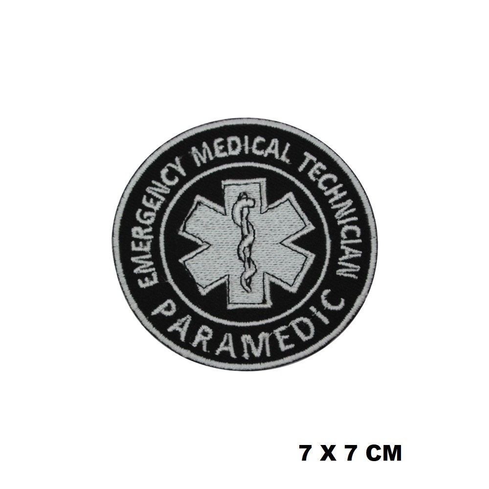 EMT Shoulder Patch, Reflective, Reflective White, 3-1/2 Cir