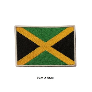 Jamaica Flag Iron/Sew On Patch Embroidered Applique For Clothes