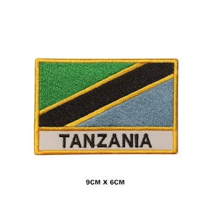 Tanzania Flag Iron/Sew On Patch Embroidered Applique For Clothes