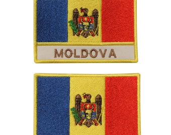 Moldavische vlag opstrijkbare/naaide patch badge geborduurde appliqué voor kleding