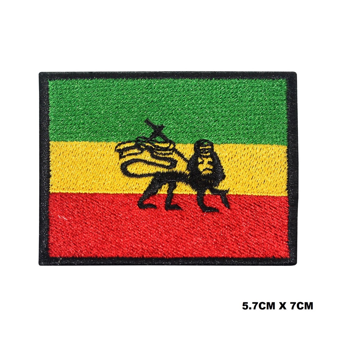 RASTA IRON ON / Sew On Cloth Patch Badge Appliqué Hot Fix Jah - Foto 4