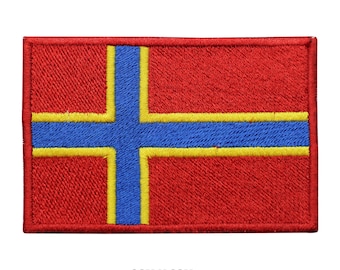 ORKNEY County Flag Iron/Sew On Patch Embroidered Applique For Clothes
