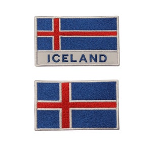 Bandiera nazionale dell'Islanda Logo da stirare/cucire su Applique ricamata per vestiti
