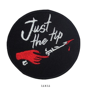 Just The Tip Round Logo Hierro/Coser Parche Bordado Apliques Para Ropa